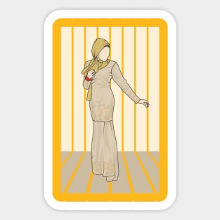 Yellow Dress Sun Collection Sticker